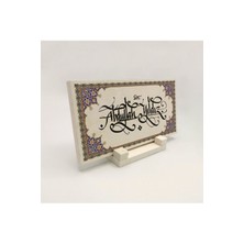 Sadrazam Geleneksel Hat Sanatı Ile Doğal Taş Üzerine Yazılı Masaüstü Isimlik