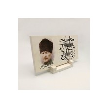 Sadrazam Geleneksel Hat Sanatı Ile Doğal Taş Üzerine Yazılı Masaüstü Isimlik