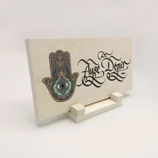 Sadrazam Geleneksel Hat Sanatı ile Doğal Taş Üzerine Yazılı Masaüstü Isimlik