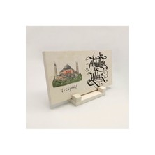 Sadrazam Kişiye Özel Hediyelik Hat Yazılı Kaligrafi Doğaltaş Masaüstü ISIMLIK10CM x 20CM