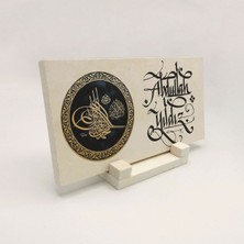 Sadrazam Kişiye Özel Hediyelik Hat Yazılı Kaligrafi Doğaltaş Masaüstü ISIMLIK10CM x 20CM