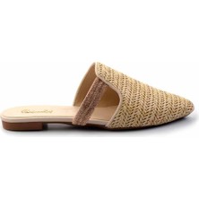 Bambi Bej Hasır   Kadın Terlik K04362062128