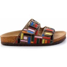 Bambi Vizon Nubuk   Kadın Terlik K04819300601