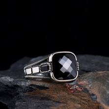 Tesbih Sepetim Zirkon Taşlı Model 925 Ayar Gümüş Erkek Yüzük