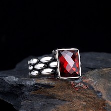 Tesbih Sepetim Zirkon Taşlı Model 925 Ayar Gümüş Erkek Yüzük