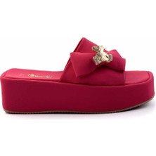 Bambi Fuşya Kumaş   Kadın Terlik K04778300004