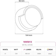 Nevo Dış Mekan LED Aplik Siyah NW5813