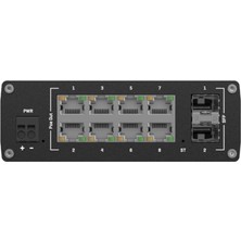 Teltonika TSW202 10PORT (8ge Poe+2sfp) Managed L2 Industrial Poe Switch