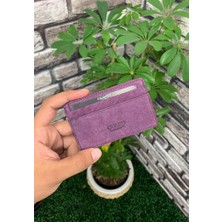 Guard Ultra Ince  Mor Nubuk Minimal Deri Kartlık - GRD2403XW22332