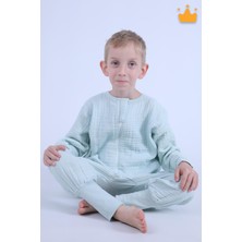 Begisa 2-8 Yaş 1 Tog 4 Katlı Müslin Çocuk Uyku Tulumu Unisex Uzun Kollu Uyku Tulumu