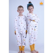 Begisa 2-8 Yaş 1 Tog 4 Katlı Müslin Çocuk Uyku Tulumu Unisex Uzun Kollu Uyku Tulumu