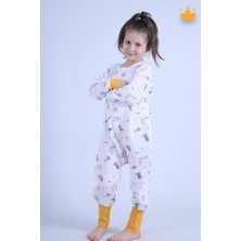 Begisa 2-8 Yaş 1 Tog 4 Katlı Müslin Çocuk Uyku Tulumu Unisex Uzun Kollu Uyku Tulumu