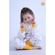 Begisa 2-8 Yaş 1 Tog 4 Katlı Müslin Çocuk Uyku Tulumu Unisex Uzun Kollu Uyku Tulumu