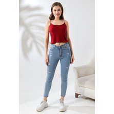 Endies Lastik Askılı Kısa Atlet 19282 Bordo