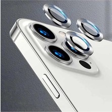 Shaza Iphone 14 / 14 Plus Ile Uyumlu Darbeye Dayanıklı Mekanizmalı Safir Kamera Lens Koruyucu Beyaz