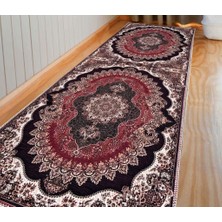 Carpettex Bambu Halı Ipeksi Yumuşak Su ve Leke Tutmaz Klasik Desenli Kahve Kırmızı Renklerde Halı