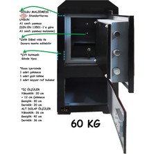 U.S.F Ev Ve Ofis Tipi Çelik Para Kasası 85 Cm Güvenli Para Kasaları -siyah