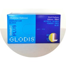 Glodis Nitril Pudrasız Mavi Eldiven Large