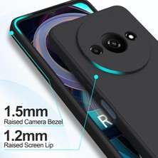 MTK Moveteck Xiaomi Redmi A3 Kılıf Kamera Korumalı Yumuşak Mat Silikon + 9h Ekran Koruyucu Cam 2'li Set / Poco C61 Uyumlu