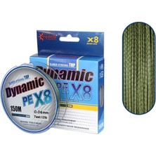 Captain Dynamic Soft Pe 8 Örgü Spin Ip Misina 150MT Yeşil (550892034) Kalınlık - 0.16 mm