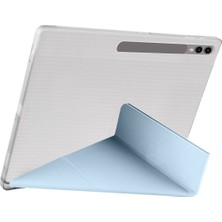 TNS TeknoPlus Samsung Galaxy Tab S9 Ultra SM-X910 Kılıf Yatay ve Dikey Standlı Uyku Modlu Kalemlikli Trifold Arkası Soft Silikon Smart Kılıf