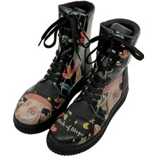 Kadın Vegan Deri Siyah Uzun Bot - Made Of Magic Tasarım