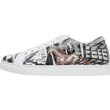 Erkek Vegan Deri Beyaz Günlük Sneakers - No Limits Tasarım