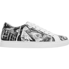 Erkek Vegan Deri Beyaz Günlük Sneakers - No Limits Tasarım