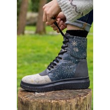 Kadın Vegan Deri Siyah Uzun Bot - And Wonders How It All Turns Out Tasarım