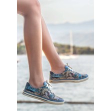 Kadın Vegan Deri Çok Renkli Sneakers - Le Parisien Tasarım