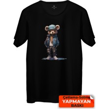 Sevimli Ayı Baskılı Tişört Unisex, Premium Kalite (Rgl-Hyvn-Ayı)