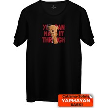 Sevimli Ayı Baskılı Tişört Unisex, Premium Kalite (Rgl-Hyvn-Ayı)