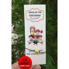 Emtory Home 10 Adet Tatil Hediyesi - Kitap Ayracı ve Bileklik Seti - Tek Tek Jelatinli -Sırada Ne Var Öğretmenim