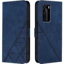 Manyi Mall Huawei P40 Pro Flip Folio Kitap Koruyucu Kredi Kartı Tutucu Pu (Yurt Dışından)