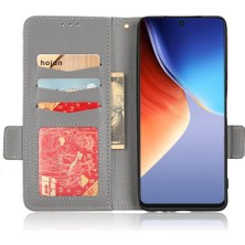 Mellow Shop Tecno Camon 19 Cüzdan Kart Yuvaları Için Kılıf Tutucu Pu Deri Yan Toka (Yurt Dışından)