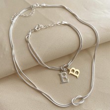 Simurg Jewellery Aşk Düğümü Harfli Gümüş Takı Seti