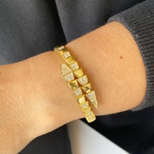 Simurg Jewellery Altın Kaplama Gümüş Kelepçe Bilezik