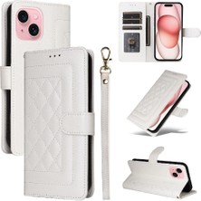 Mellow Shop Iphone 15 Için Flip Case Deri Kılıf Cüzdan Darbeye Basit Iş (Yurt Dışından)