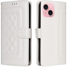 Mellow Shop Iphone 15 Için Flip Case Deri Kılıf Cüzdan Darbeye Basit Iş (Yurt Dışından)