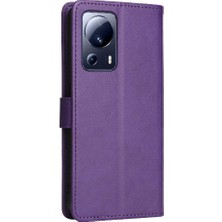 Mellow Shop Kart Yuvası Klasik Düz Renk Iş ile Xiaomi 13 Lite Için Flip Case (Yurt Dışından)