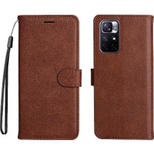 Mellow Shop Xiaomi Redmi Not 11 Için Flip Case 5g Klasik Düz Renk Iş Cüzdan (Yurt Dışından)