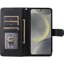 Mellow Shop Samsung Galaxy S24 Artı Flip Kapak Için Flip Case Darbeye Deri Kılıf (Yurt Dışından)