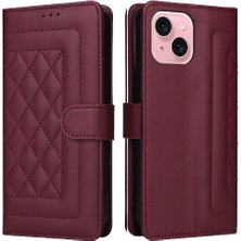 Mellow Shop Iphone 15 Için Flip Case Deri Kılıf Cüzdan Darbeye Basit Iş (Yurt Dışından)