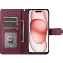 Mellow Shop Iphone 15 Için Flip Case Deri Kılıf Cüzdan Darbeye Basit Iş (Yurt Dışından)