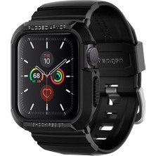 Spigen Apple Watch 41mm (Seri 9/8/7) Kılıf & Kordon Kayış Rugged Armor Pro Black - ACS00546