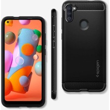 Spigen Galaxy M11 / Galaxy A11 Kılıf Rugged Armor Matte Black - ACS00855