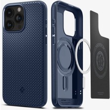 Spigen iPhone 15 Pro Max Kılıf Mag Armor MagFit MagSafe özellikli Navy Blue - ACS06598