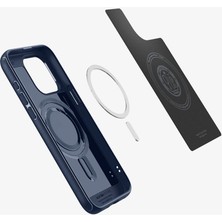 Spigen iPhone 15 Pro Max Kılıf Mag Armor MagFit MagSafe özellikli Navy Blue - ACS06598