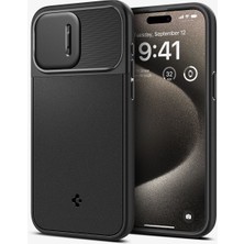 Spigen iPhone 15 Pro Max Kılıf Optik Armor MagFit MagSafe özellikli Black - ACS06599