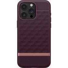 Spigen Caseology iPhone 15 Pro Max Kılıf Parallax Mag MagSafe özellikli Burgundy - ACS06616